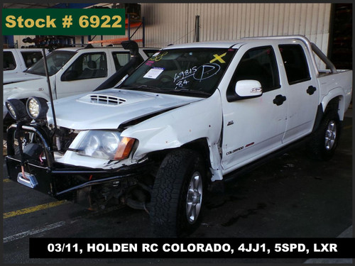6922 - 03/11, HOLDEN RC COLORADO, 4JJ1, 5SPD, LXR