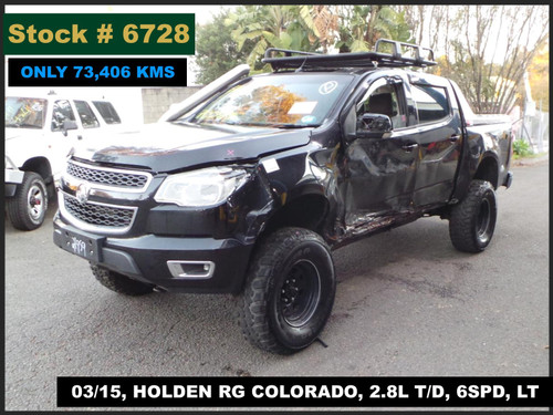 6728 - 03/15, HOLDEN RG COLORADO, ** ONLY 73,406 KMS ** 2.8L T/D, 6SPD, LT.