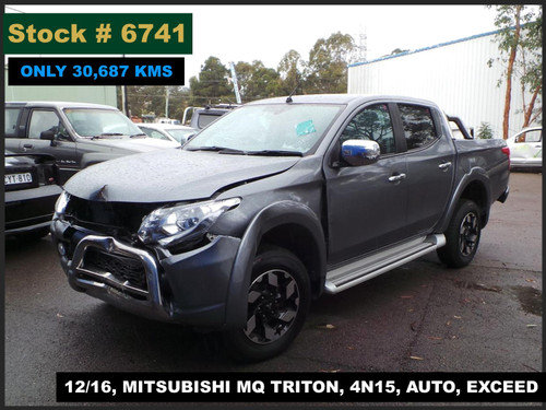 6741 - 12/16, MITSUBISHI MQ TRITON, ** ONLY 30,687 KMS ** 4N15, AUTO, EXCEED
