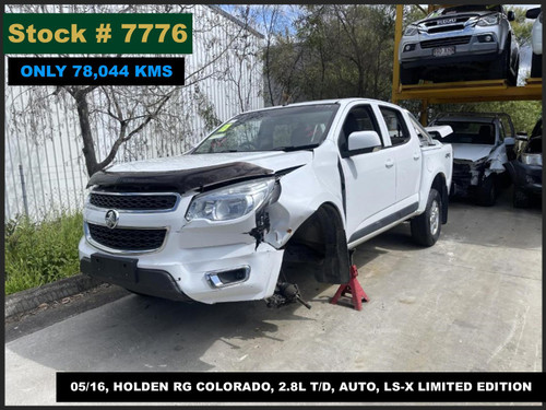 7776 - 05/16, HOLDEN RG COLORADO, ** ONLY 78,044 KMS ** 2.8L T/D, AUTO, LS-X LIMITED EDITION