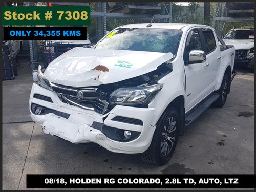 7308 - 08/18, HOLDEN RG COLORADO, ** ONLY 34,355 KMS ** 2.8L TD, AUTO, LTZ