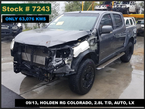 7243 - 09/13, HOLDEN RG COLORADO, ** ONLY 63,076 KMS ** 2.8L T/D, AUTO, LX