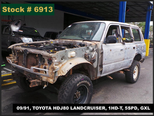 6913 - 09/91, TOYOTA HDJ80 LANDCRUISER, 1HD-T, 5SPD, GXL