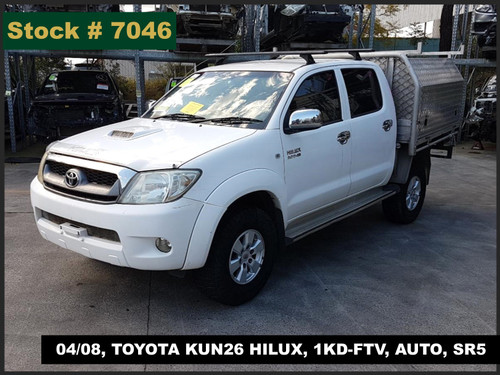 7046 - 04/08, TOYOTA KUN26 HILUX, 1KD-FTV, AUTO, SR5.