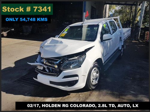 7341 - 02/17, HOLDEN RG COLORADO, ** ONLY 54,748 KMS ** 2.8L TD, AUTO, LX