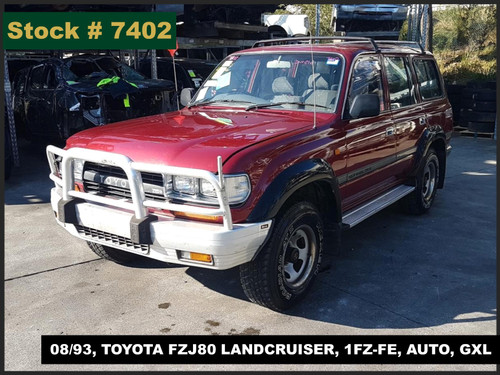 7402 - 08/93, TOYOTA FZJ80 LANDCRUISER, 1FZ-FE, AUTO, GXL
