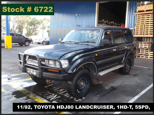 6722 - 11/92, TOYOTA HDJ80 LANDCRUISER, 1HD-T, 5SPD, GXL