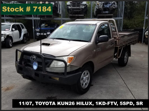 7184 - 11/07, TOYOTA KUN26 HILUX, 1KD-FTV, 5SPD, SR
