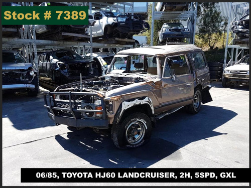 7389 - 06/85, TOYOTA HJ60 LANDCRUISER, 2H, 5SPD, GXL