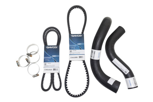 Dayco Radiator Hose & Fan Belt Kit suitable for Landcruiser 40 HJ47 2H Diesel