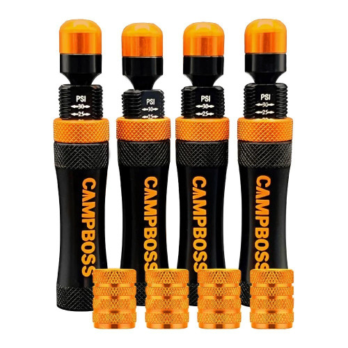 CampBoss Air Tyre Deflater 4 Pack Limited Edition in Orange - 4X4BOSSAIRLTD