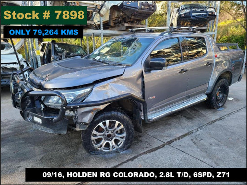 7898 - 09/16, HOLDEN RG COLORADO, ** ONLY 79,264 KMS **, 2.8L T/D, 6SPD, Z71