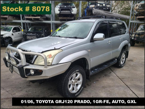 8078 - 01/06, TOYOTA GRJ120 PRADO, 1GR-FE, AUTO, GXL
