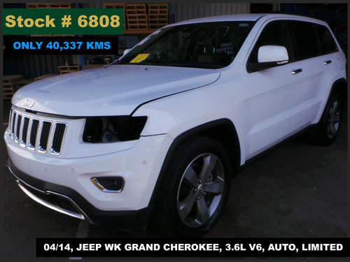 6808 - 0414, JEEP WK GRAND CHEROKEE,  ONLY 40,337 KMS  3.6L V6, AUTO, LIMITED