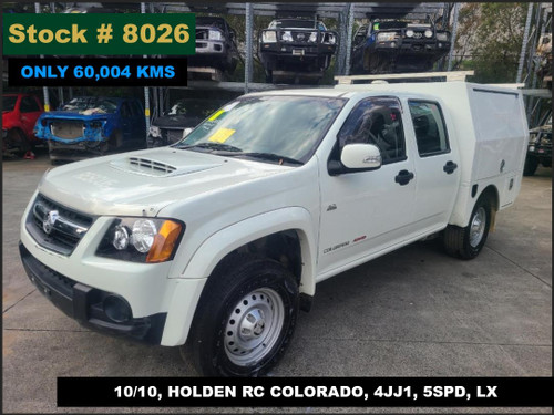 8026 - 10/10, HOLDEN RC COLORADO, ** ONLY 60,004 KMS ** , 4JJ1, 5SPD, LX