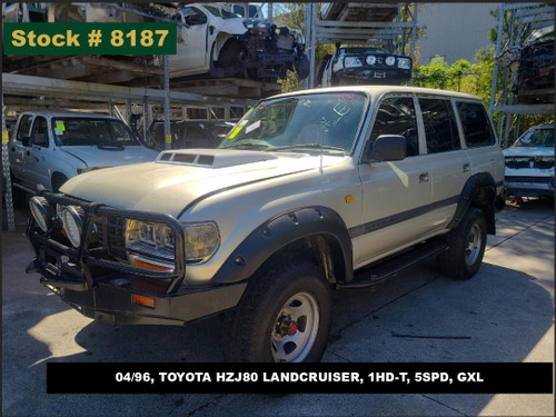 8187 - 04/96, TOYOTA HZJ80 LANDCRUISER, 1HD-T, 5SPD, GXL