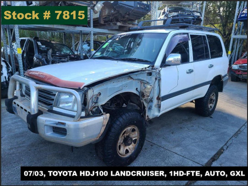 7815 - 07/03, TOYOTA HDJ100 LANDCRUISER, 1HD-FTE, AUTO, GXL