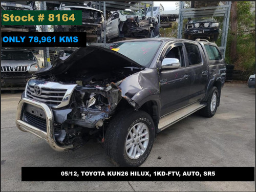 8164 - 05/12, TOYOTA KUN26 HILUX, ** ONLY 78,961 KMS **, 1KD-FTV, AUTO, SR5