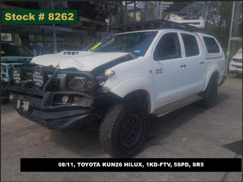 8262 - 08/11, TOYOTA KUN26 HILUX, 1KD-FTV, 5SPD, SR5