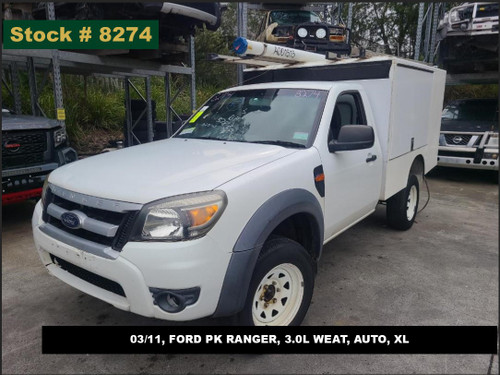 8274 - 03/11, FORD PK RANGER, 3.0L WEAT, AUTO, XL