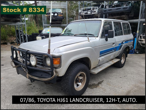 8334 - 07/86, TOYOTA HJ61 LANDCRUISER, 12H-T, AUTO