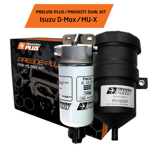 Direction Plus PreLine-Plus Fuel Pre Filter and Provent Catch Can Kit suitable for D-Max & MU-X 4JJI