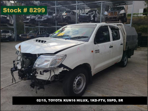 8299 - 02/15, TOYOTA KUN16 HILUX, 1KD-FTV, 5SPD, SR