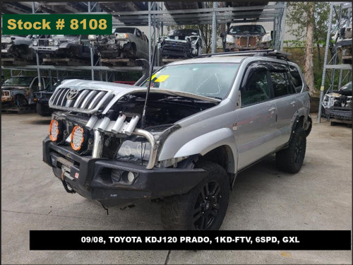 8108 - 09/08, TOYOTA KDJ120 PRADO, 1KD-FTV, 6SPD, GXL