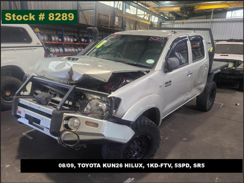 8289 - 08/09, TOYOTA KUN26 HILUX, 1KD-FTV, 5SPD, SR5