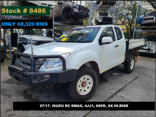 8486 - 07/17. ISUZU RC DMAX, **ONLY 68,320 KMS **, 4JJ1, 6SPD, SX HI-RIDE