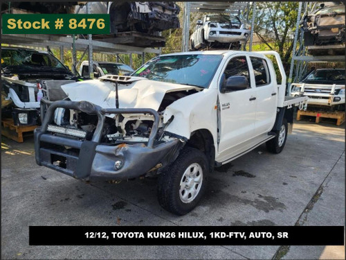 8476 - 12/12, TOYOTA KUN26 HILUX, 1KD-FTV, AUTO, SR