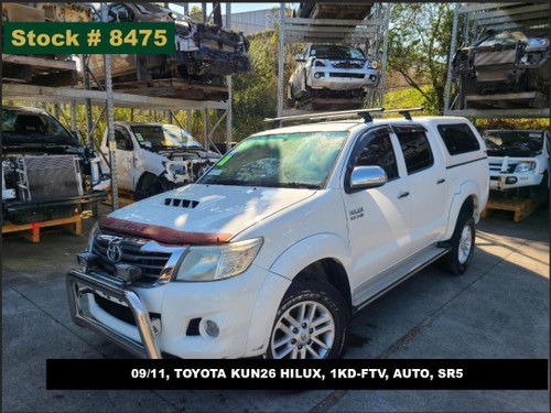 8475 - 09/11, TOYOTA KUN26 HILUX, 1KD-FTV, AUTO, SR5