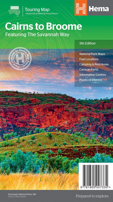 Hema Maps Savannah Way - Cairns to Broome Touring Map - 9781865007335