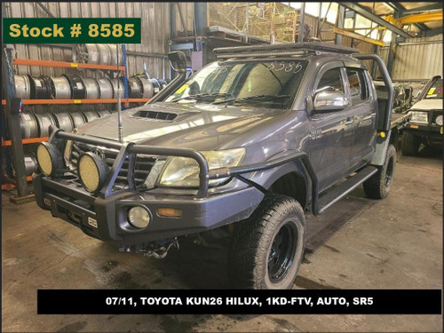 8585 - 07/11, TOYOTA KUN26 HILUX, 1KD-FTV, AUTO, SR5