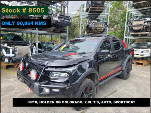 8505 - 09/18, HOLDEN RG COLORADO, ** ONLY 90,864 KMS **, 2.8L T/D, AUTO, SPORTSCAT