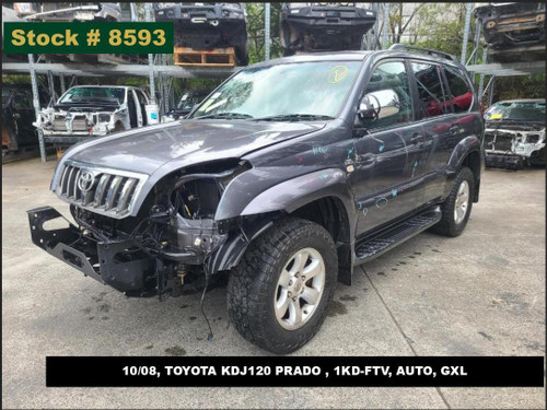 8593 - 10/08, TOYOTA KDJ120 PRADO , 1KD-FTV, AUTO, GXL