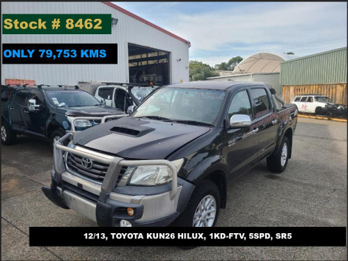 8462 - 12/13, TOYOTA KUN26 HILUX, ** ONLY 79,753 KMS **, 1KD-FTV, 5SPD, SR5