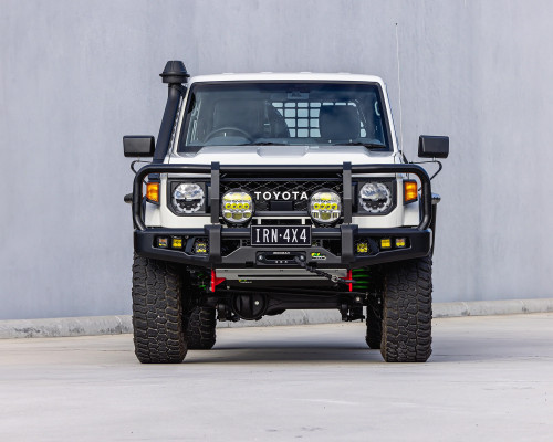 Ironman 4x4 Apex Bull Bar suitable for Landcruiser 76 78 79 Series Dual Cab 2024 Onwards - BBP114A