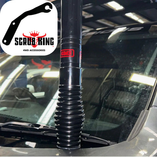 Scrub King Bonnet Hinge UHF Antenna Bracket suitable for Nissan Navara NP300 2015 to 2024 - Black