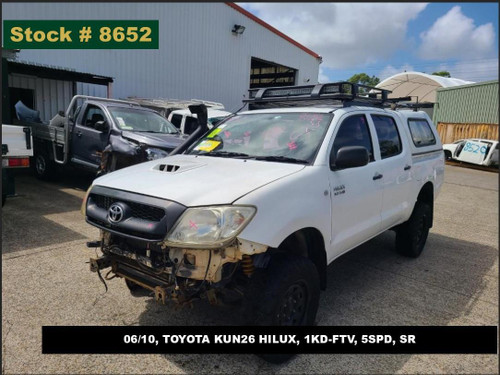 8652 - 06/10, TOYOTA KUN26 HILUX, 1KD-FTV, 5SPD, SR