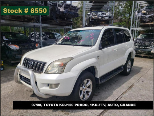 8550 - 07/08, TOYOTA KDJ120 PRADO, 1KD-FTV, AUTO, GRANDE