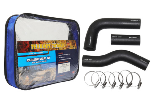 Terrain Tamer Radiator Hose Kit suitable for Hilux Surf IFS LN130 2LTE 2.4 Litre 4 Cyl Turbo Diesel