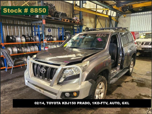 8850 - 02/14, TOYOTA KDJ150 PRADO, 1KD-FTV, AUTO, GXL