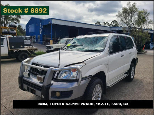 8892 - 04/04, TOYOTA KZJ120 PRADO, 1KZ-TE, 5SPD, GX