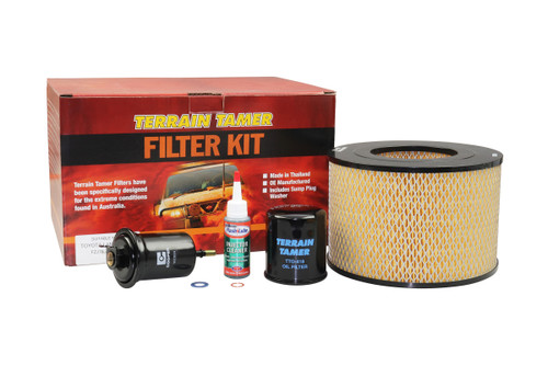 Terrain Tamer Filter Kit suitable for Landcruiser 70 78 79 Series FZJ 1FZFE 4.5L Petrol 1999-2006