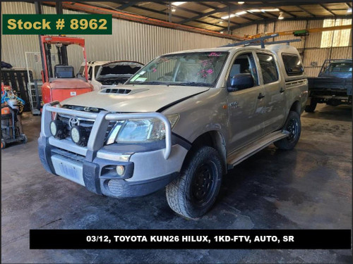 8962 - 03/12, TOYOTA KUN26 HILUX, 1KD-FTV, AUTO, SR