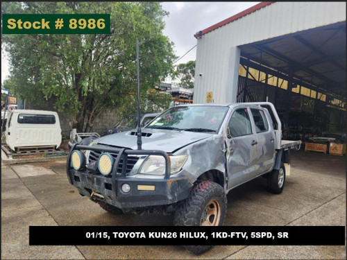 8986 - 01/15, TOYOTA KUN26 HILUX, 1KD-FTV, 5SPD, SR