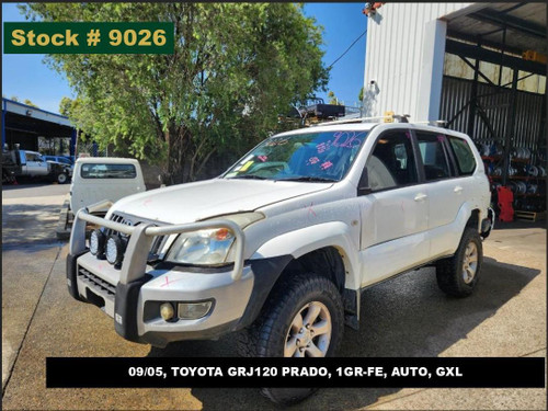 9026 - 09/05, TOYOTA GRJ120 PRADO, 1GR-FE, AUTO, GXL