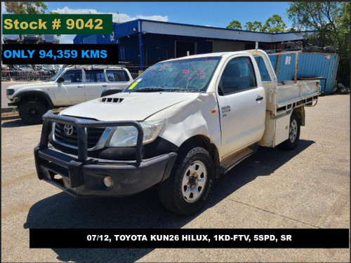 9042 - 07/12, TOYOTA KUN26 HILUX, 1KD-FTV, 5SPD, SR