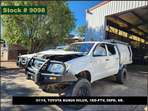 9098 - 01/15, TOYOTA KUN26 HILUX, 1KD-FTV, 5SPD, SR